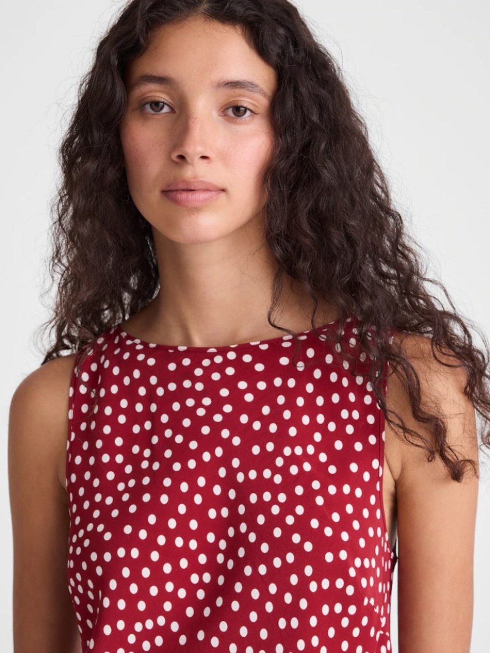 Madewell Boatneck Sleeveless Dress in Red Currant - Picture 4 of 8